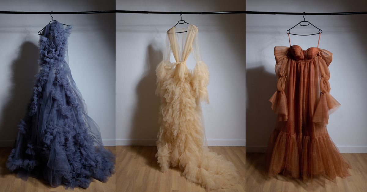 Robes bouffantes séance photo grossesse Saint André Le Gaz