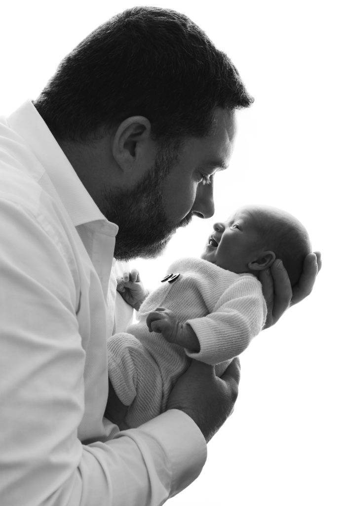 photo contre jour bébé papa studio